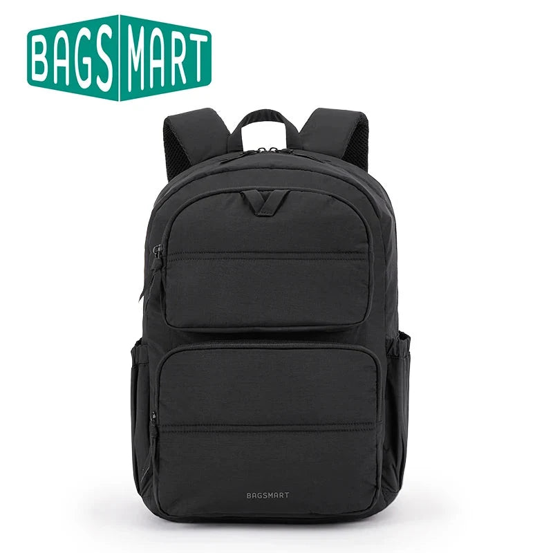 Mochila escolar feminina grande Bags Mart na cor Preto, vista frontal