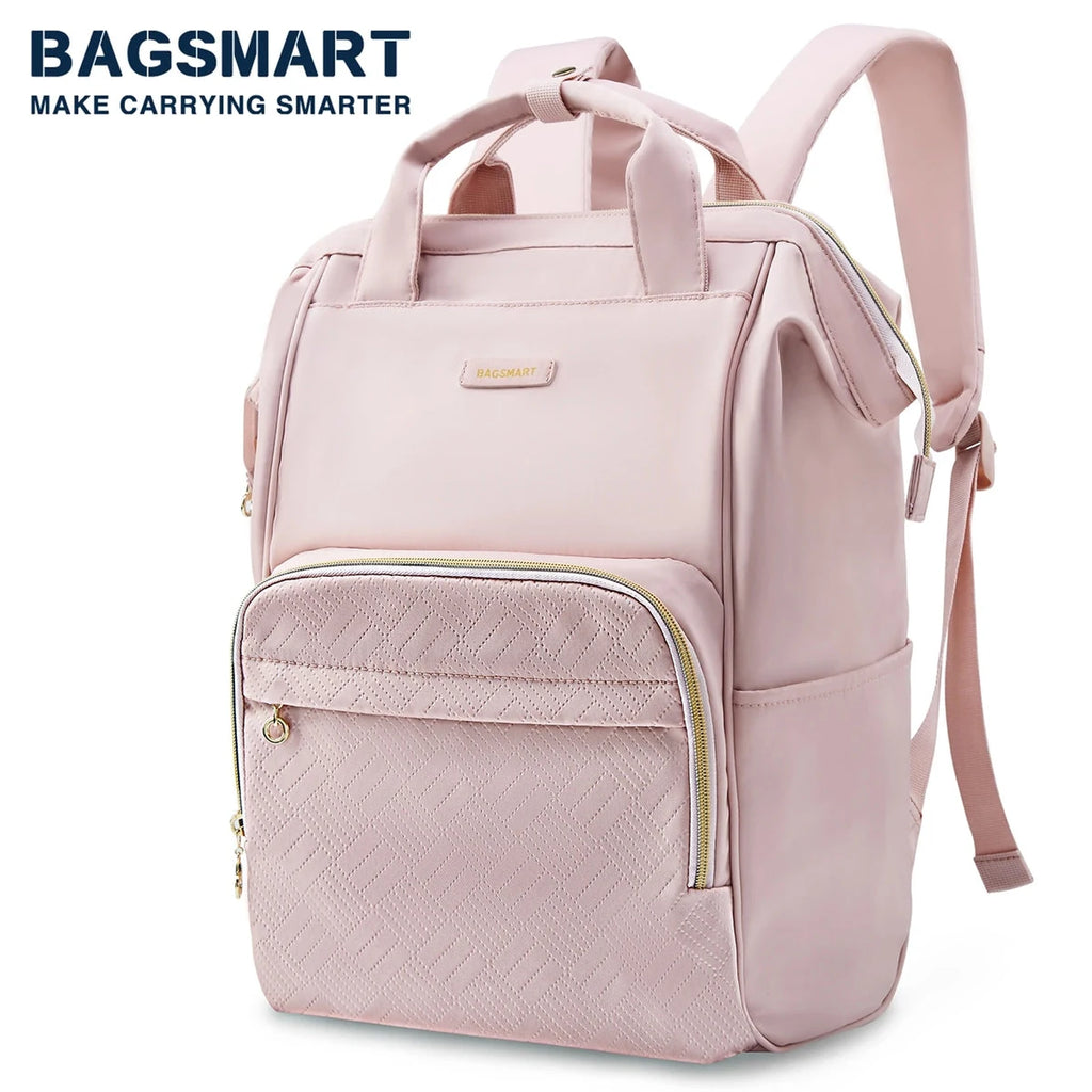 Mochila escolar feminina de abertura ampla Bags Mart cor Rosa