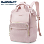 Mochila escolar feminina de abertura ampla Bags Mart cor Rosa