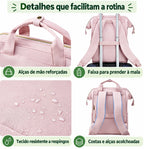 Alças acolchoadas, faixa para mala e tecido da mochila Rosa