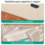Tecido e bolso com revestimento interno da mochila Bege