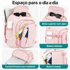 Compartimentos, bolsos e forro Rosa da mochila de viagem Bags Mart