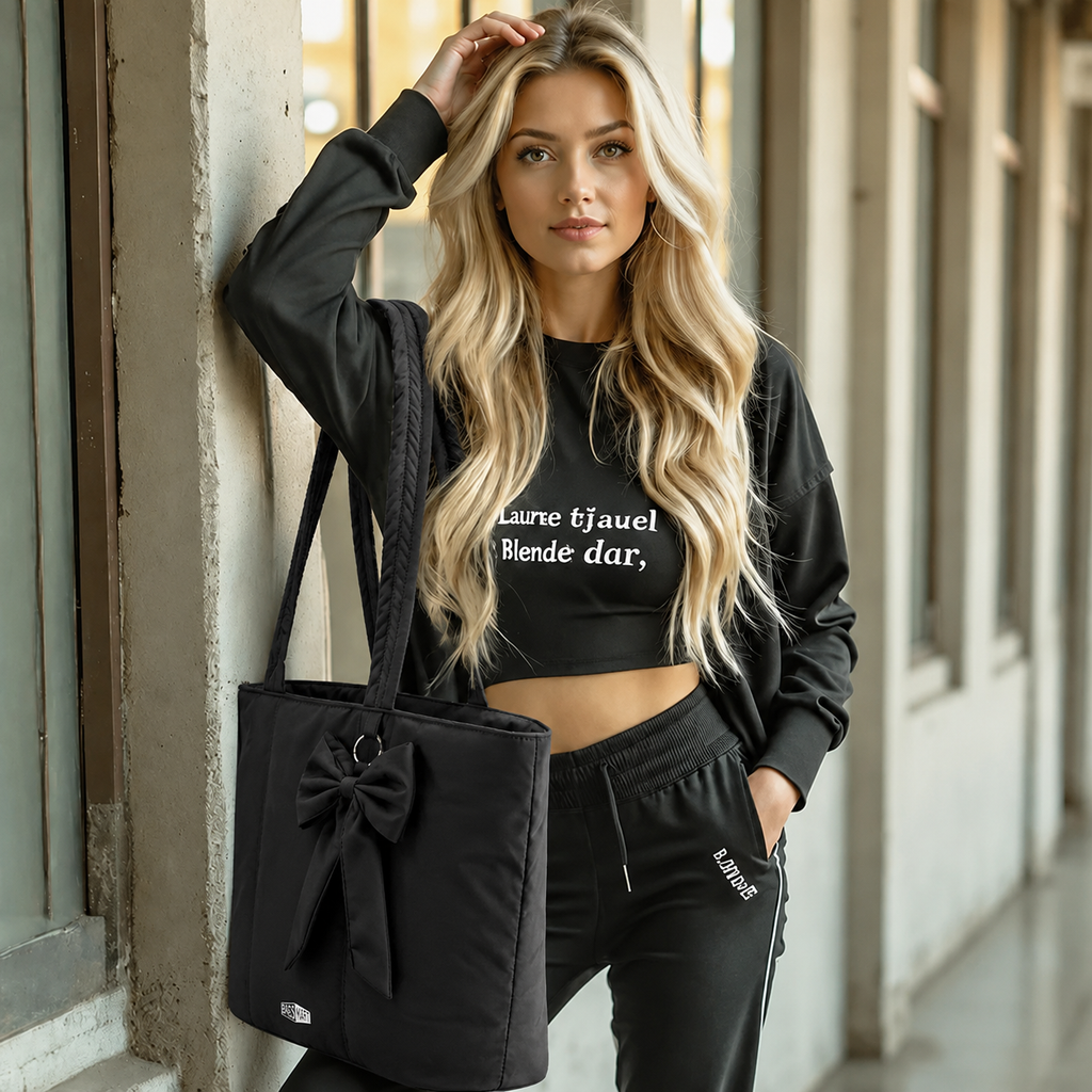 Bolsa Tote com Laço Bags Mart Preto - Viagem e Esporte