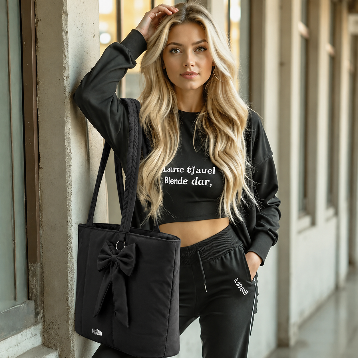Bolsa Tote com Laço Bags Mart Preto - Viagem e Esporte