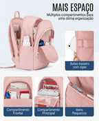 Bolsos divisores, compartimentos e forro Rosa da mochila Light Flight