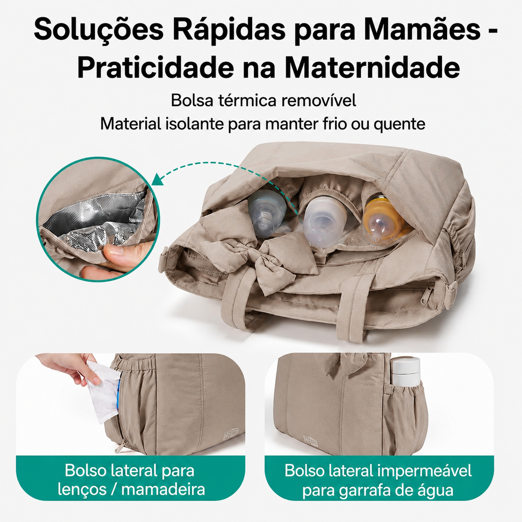 Bolsa Maternidade Bags Mart Marrom - Soluções Rápidas para Mamães