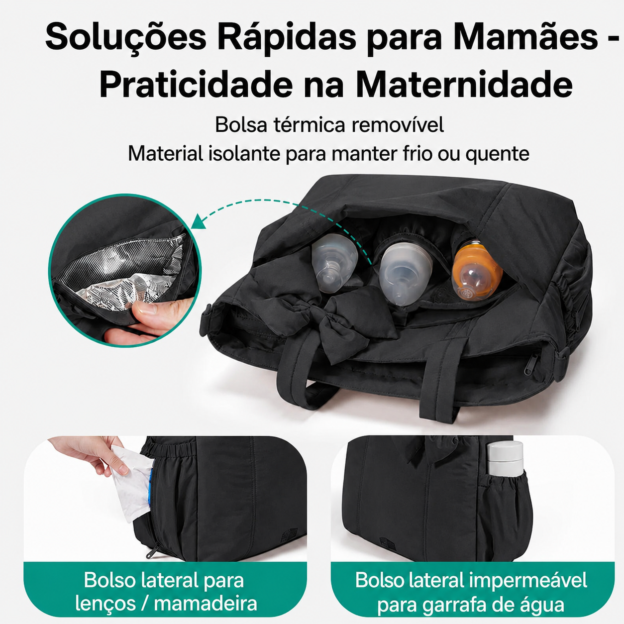 Bolsa Maternidade Bags Mart Preto - Soluções Rápidas para Mamães