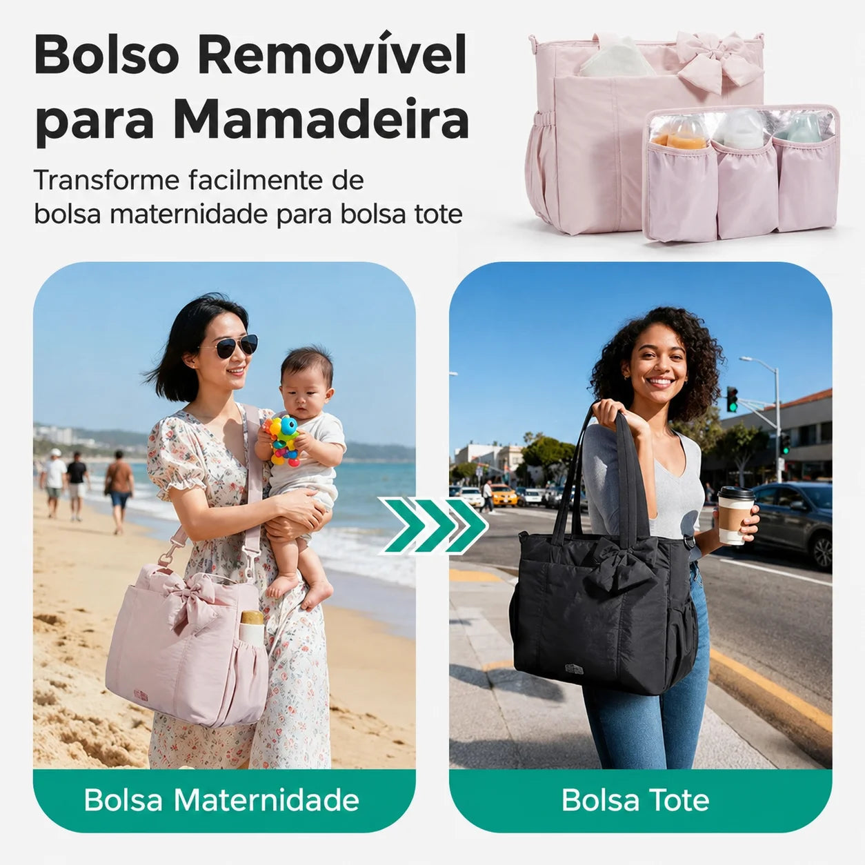 Bolso Removível para Mamadeira - Bolsa Maternidade Bags Mart