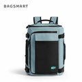 Mochila de Viagem Expansível 38 L com Compartimento para Sapatos Bags Mart Cor Cinza Azulado — produto em destaque
