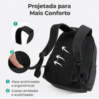 Costas e alças acolchoadas da mochila Preto