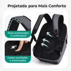 Costas e alças acolchoadas da mochila Cinza