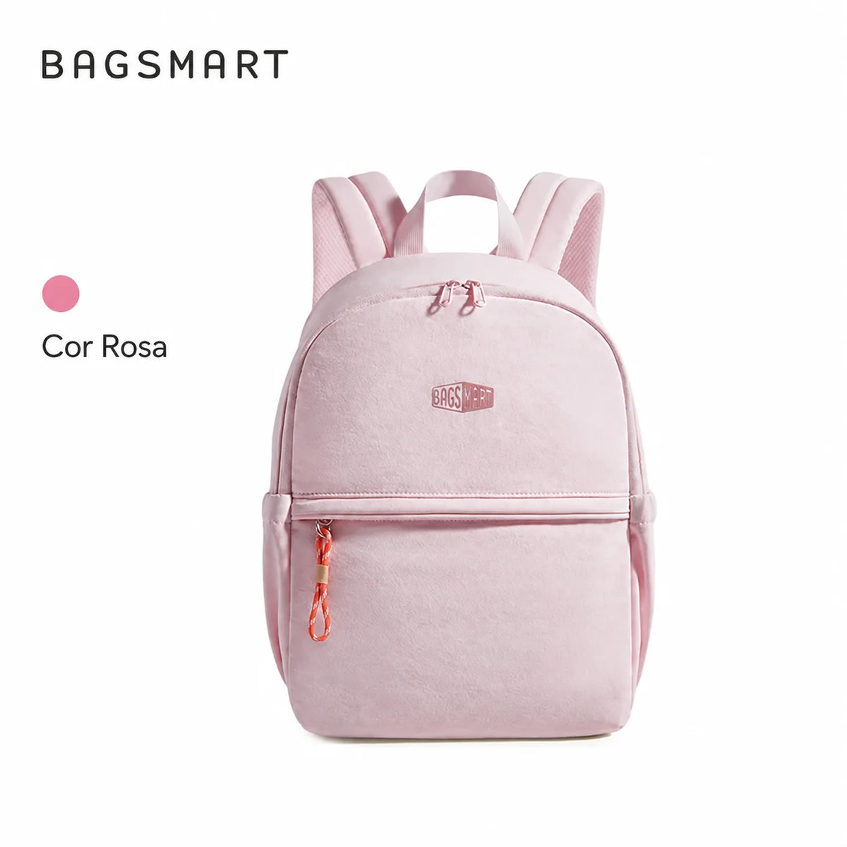 Vista principal — Mochila Feminina Multifuncional para Notebook de 35,6 cm Bags Mart Cor Rosa