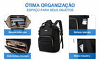 Mochila Feminina Universitária Bags Mart Cor Preto — bolsos internos, laterais, dois frontais e traseiro