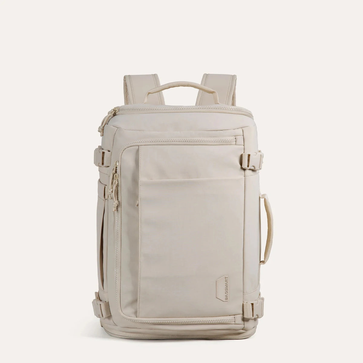 Mochila de viagem Bags Mart na cor Bege — vista frontal original do fornecedor