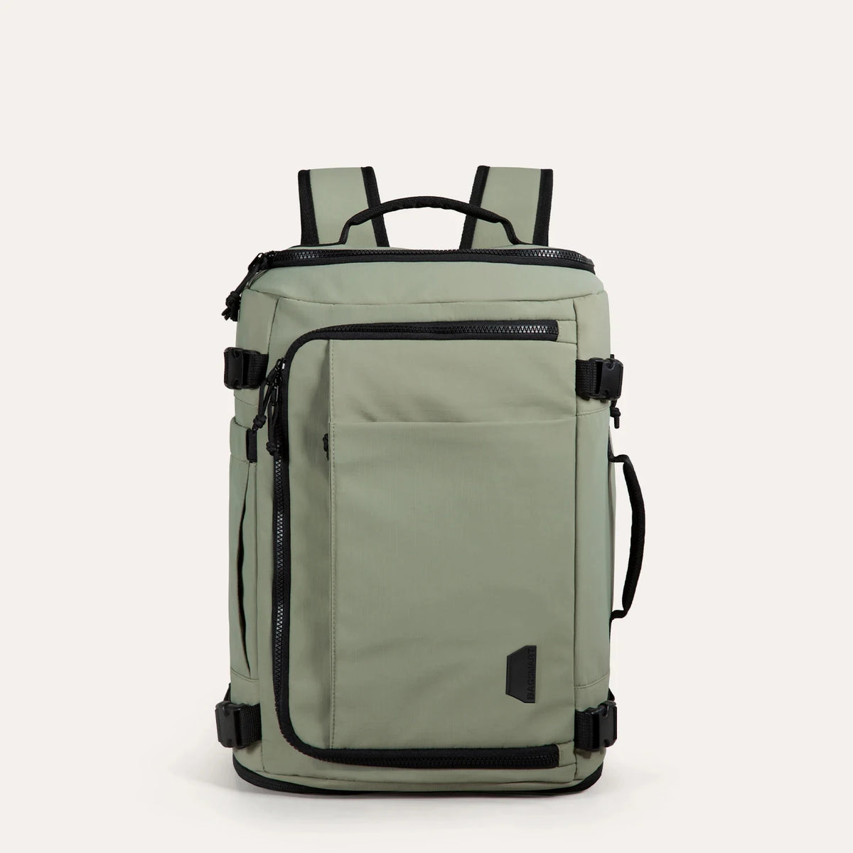 Mochila de viagem Bags Mart na cor Verde Musgo — vista frontal original do fornecedor