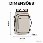 Mochila de Viagem Bags Mart Marrom — dimensões aproximadas: 44,5 cm de altura, 30,5 cm de largura e 18,8 cm de profundidade
