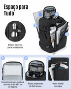 Mochila de Viagem Resistente à Água para Notebook Bags Mart Cor Preto — Compartimentos e organização