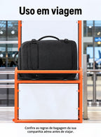 Mochila de Viagem Resistente à Água para Notebook Bags Mart Cor Preto — Uso em viagem