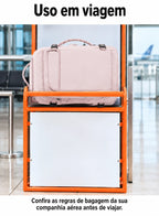 Mochila de Viagem Resistente à Água para Notebook Bags Mart Cor Rosa — Uso em viagem