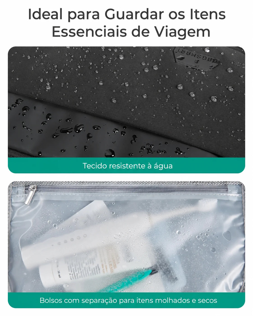 Ideal para itens de viagem - Mochila de Viagem Bags Mart 30L