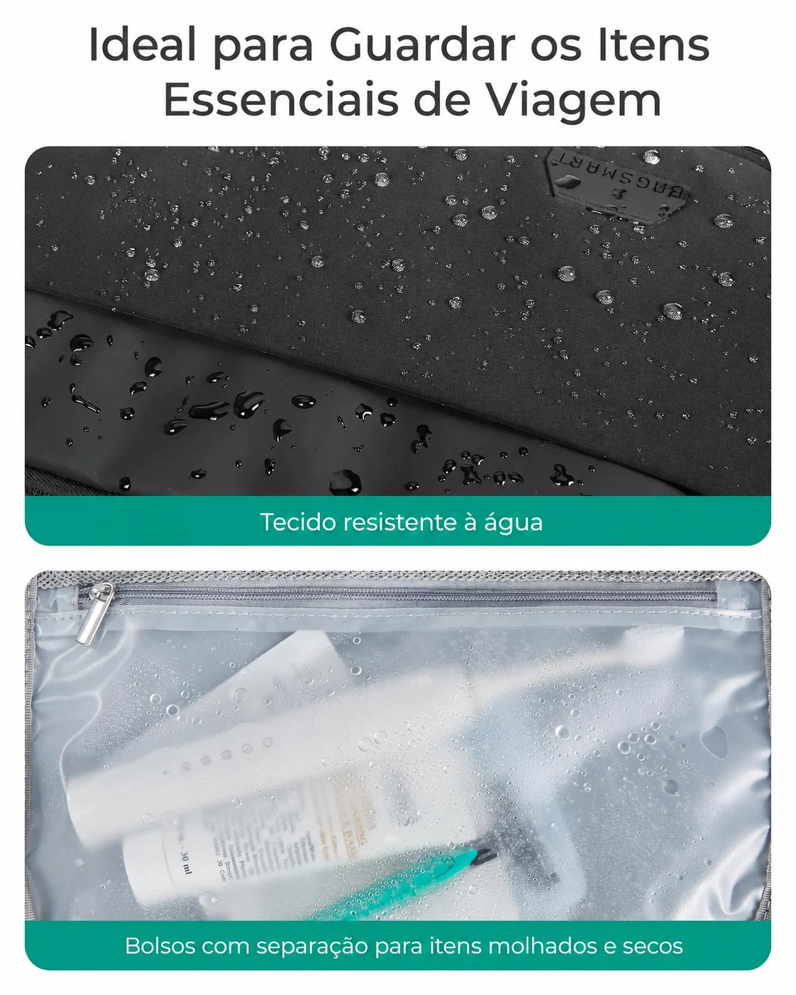 Ideal para itens de viagem - Mochila de Viagem Bags Mart 30L