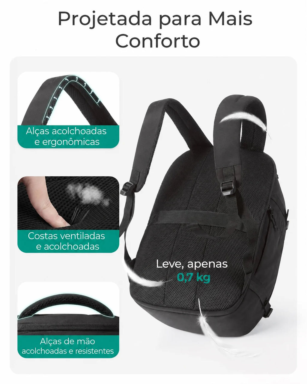 Conforto - Mochila de Viagem Bags Mart 30L