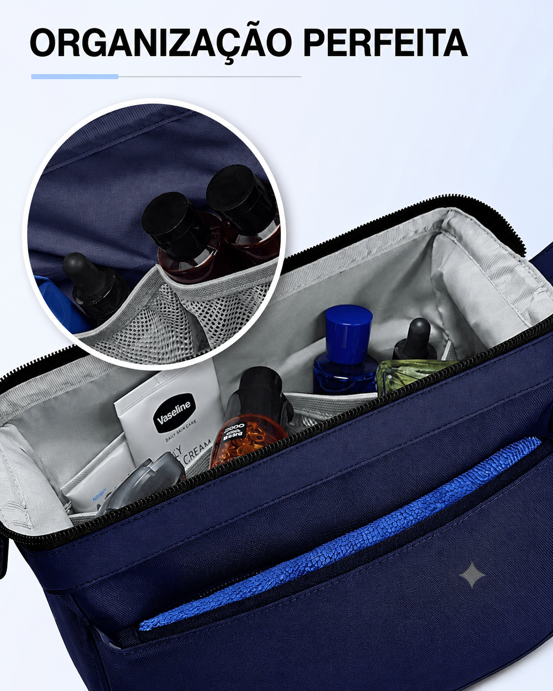 Necessaire Masculina Bags Mart Azul - Organização Perfeita