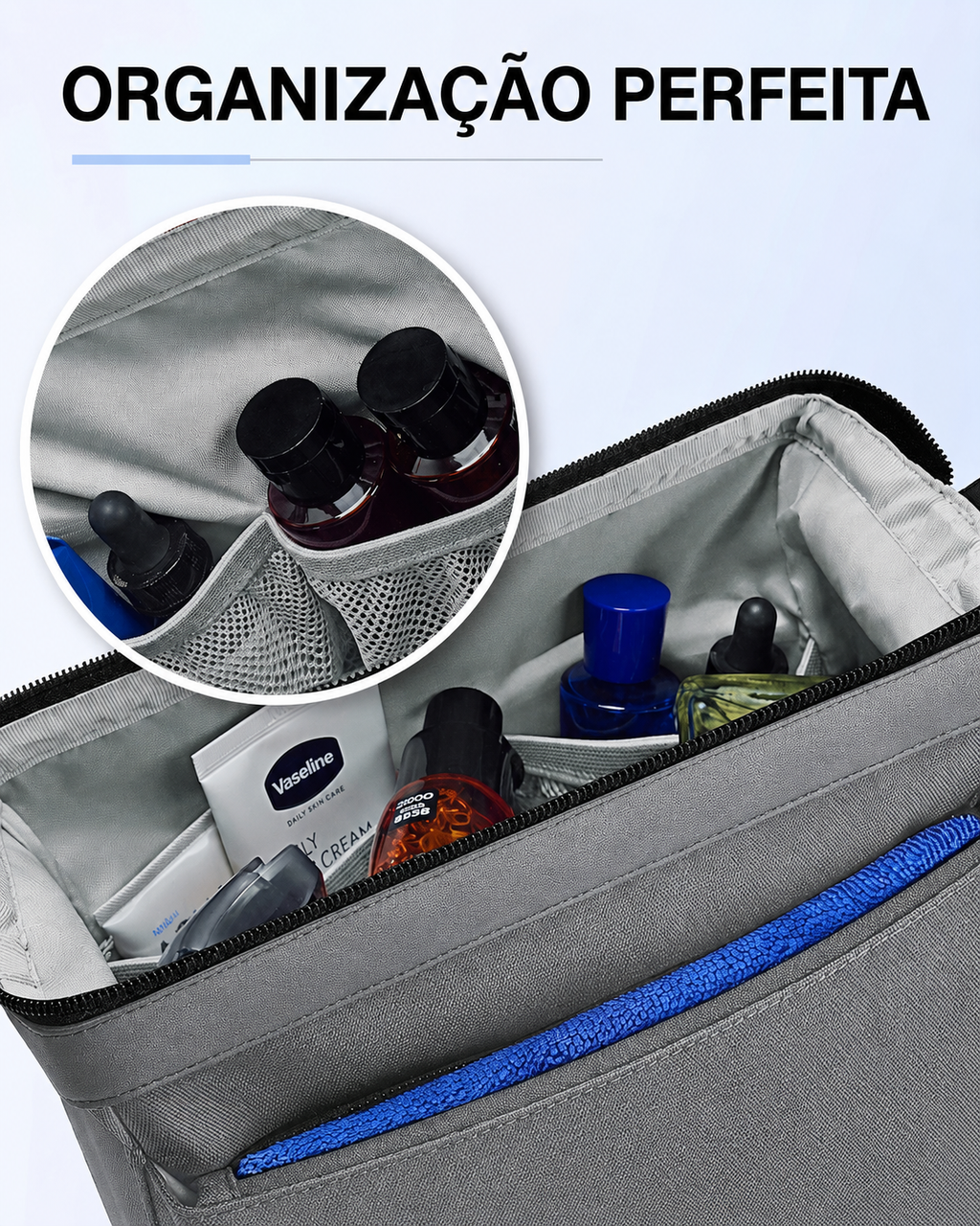 Necessaire Masculina Bags Mart Cinza - Organização