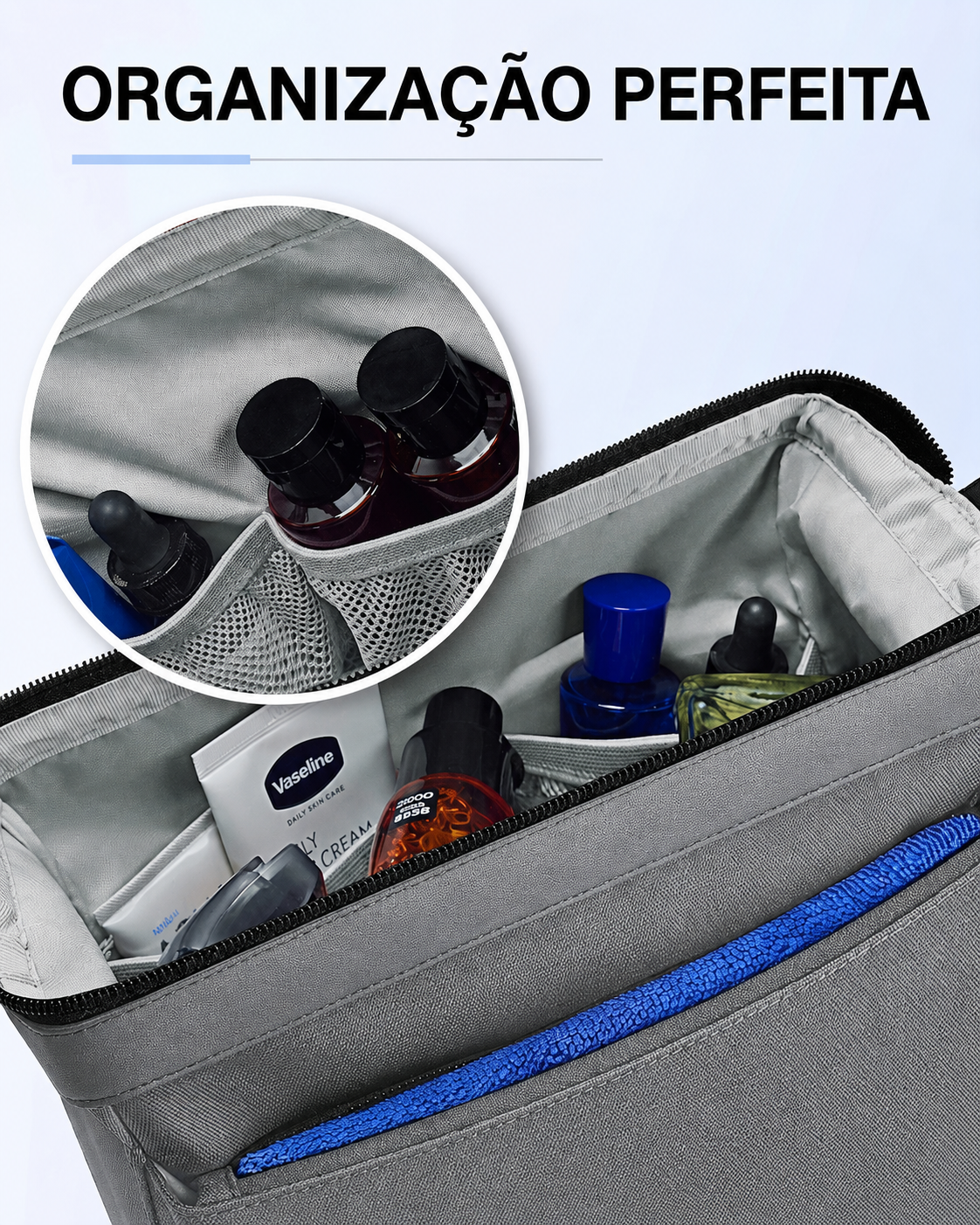 Necessaire Masculina Bags Mart Cinza - Organização