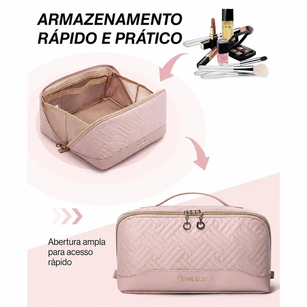 Armazenamento Rápido e Prático - Necessaire Cosmética Bags Mart