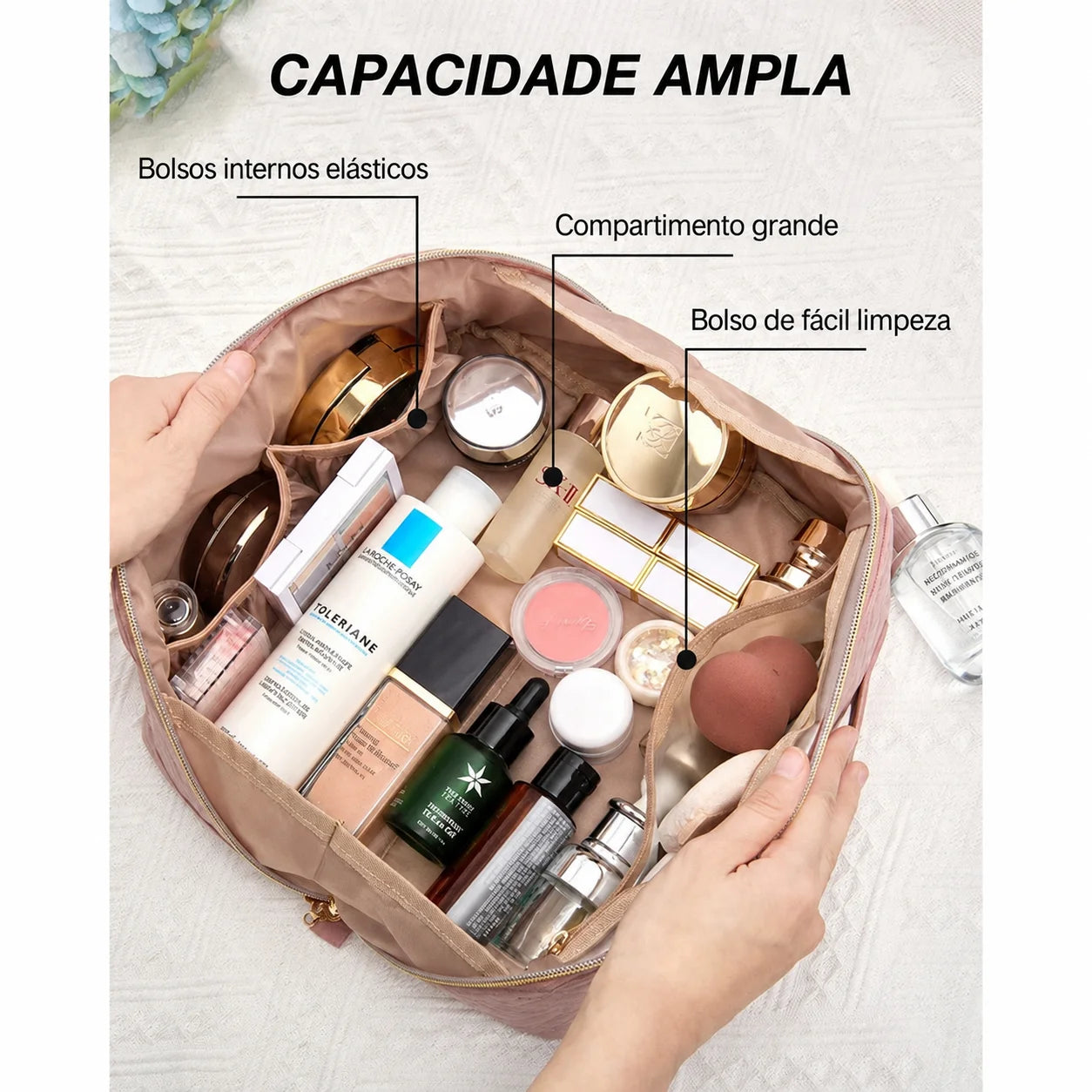 Capacidade Ampla - Necessaire Cosmética Bags Mart