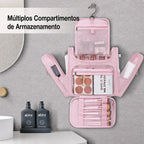 Necessaire de Maquiagem Feminina Resistente à Água Bags Mart Cor Rosa — Produto em uso