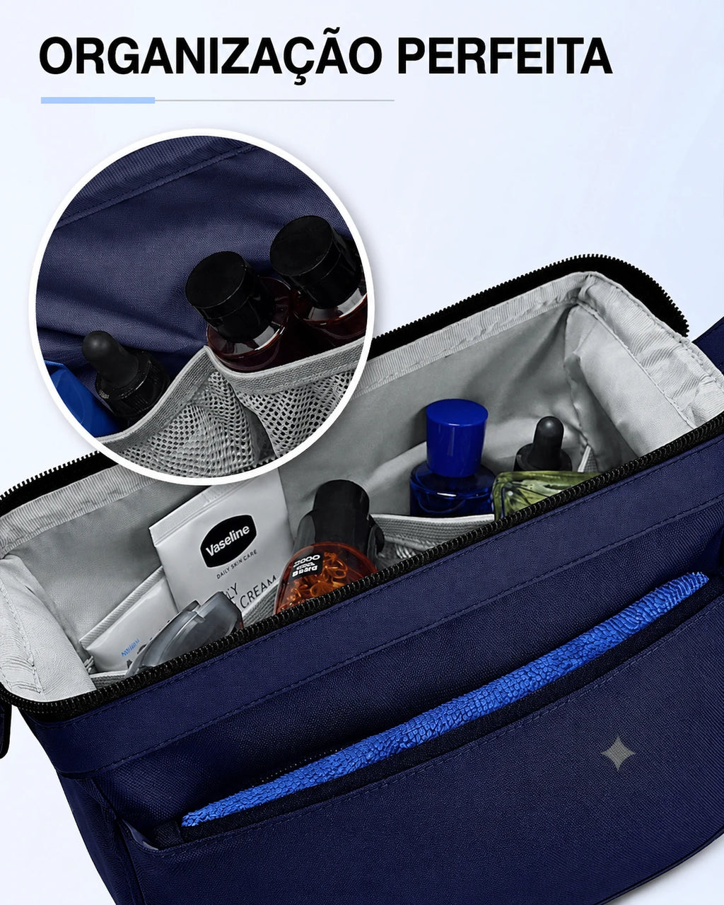 Necessaire Masculina Bags Mart Azul - Organização Perfeita
