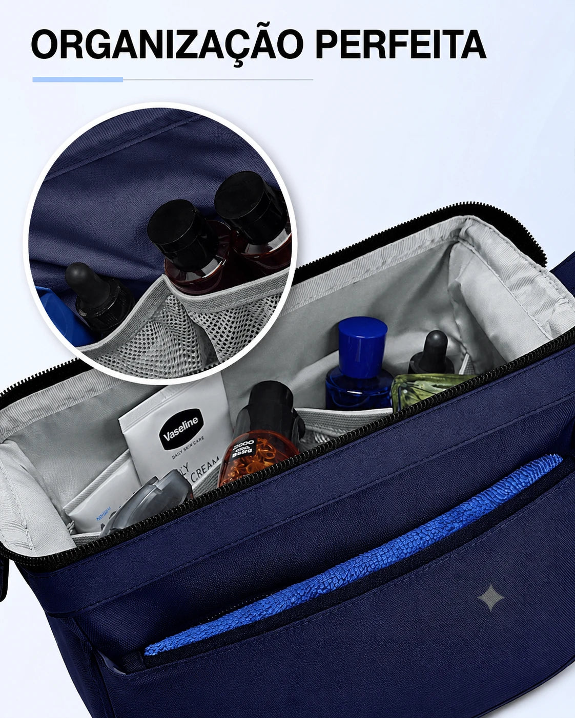 Necessaire Masculina Bags Mart Azul - Organização Perfeita
