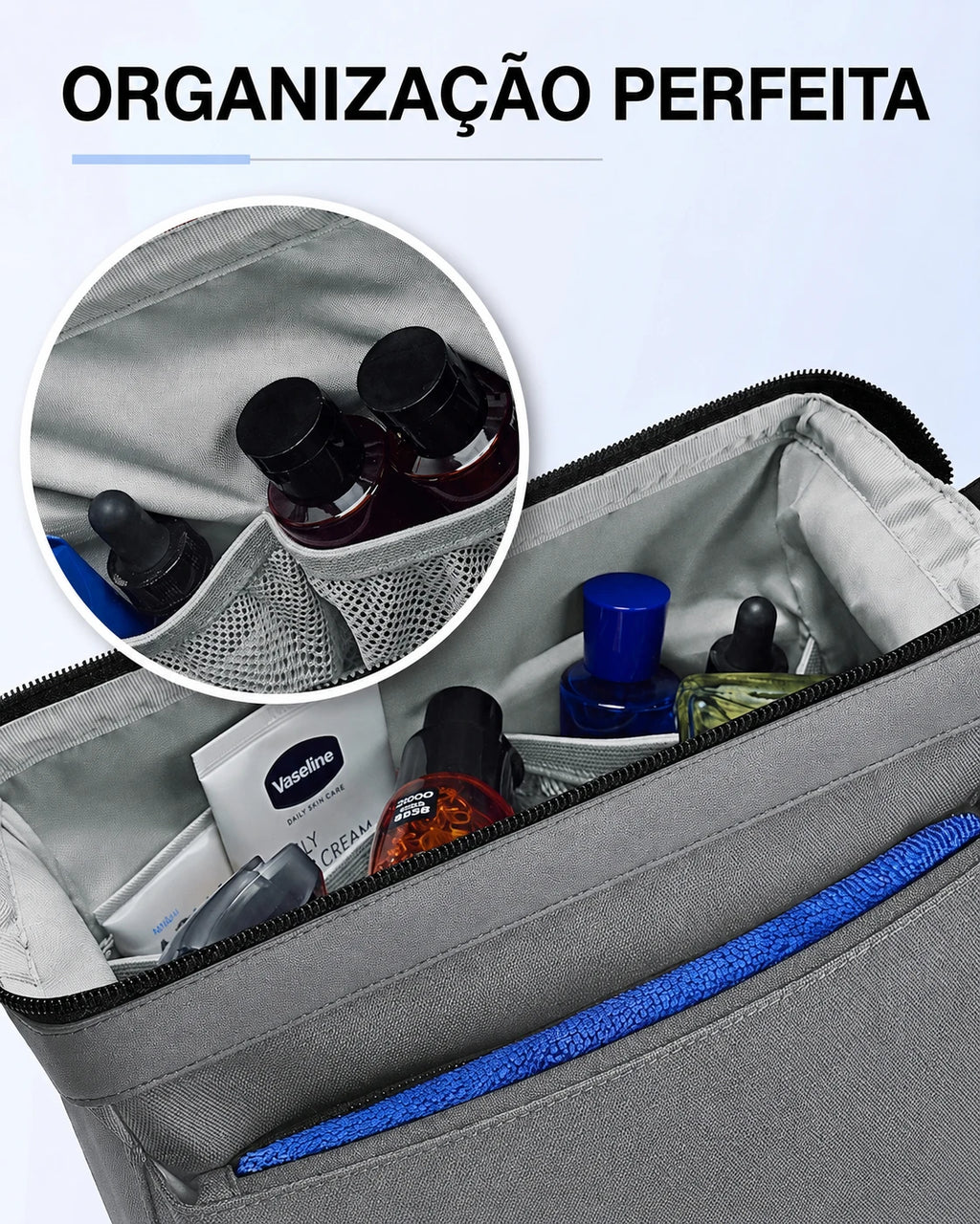 Necessaire Masculina Bags Mart Cinza - Organização