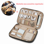 Organizador de Cabos para Viagem Resistente à Água Bags Mart Cor Preto — Organização interna
