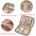Organizador de Cabos para Viagem Resistente à Água Bags Mart Cor Rosa — Detalhes e acabamentos