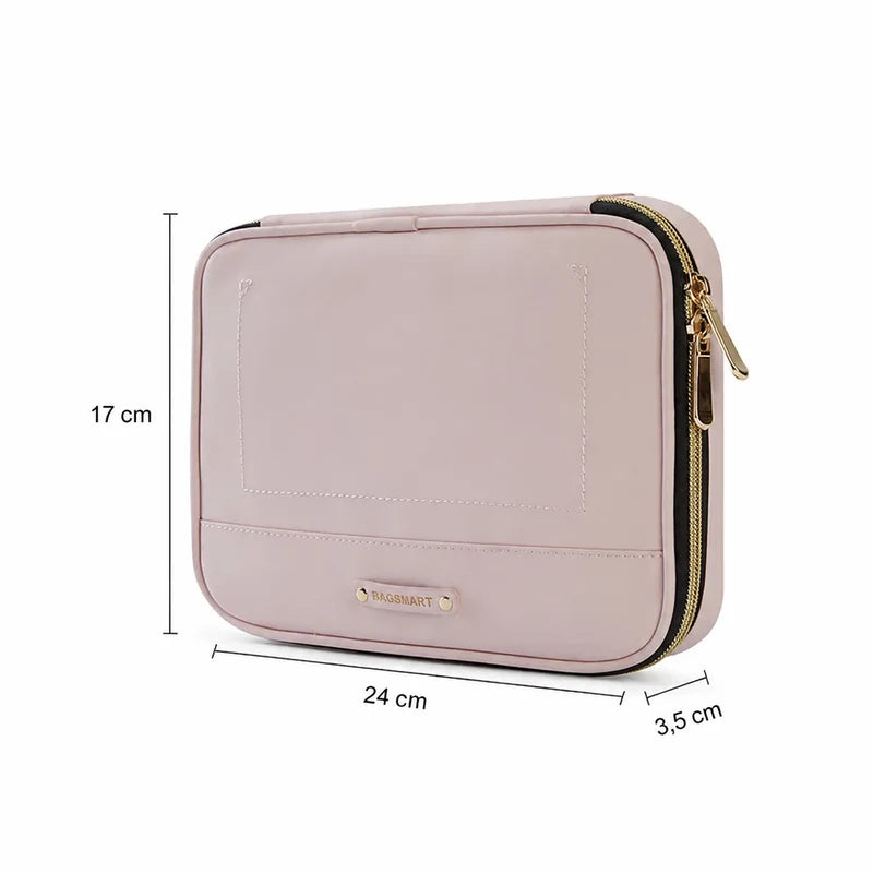 Organizador de Cabos para Viagem Resistente à Água Bags Mart Cor Rosa — Dimensões em centímetros