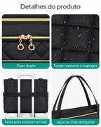 Alças e acabamentos — Pasta Acolchoada Profissional para Notebook até 39,6 cm Bags Mart Cor Preto