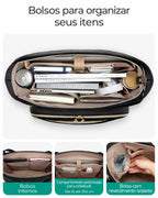 Organização dos compartimentos — Pasta Acolchoada Profissional para Notebook até 39,6 cm Bags Mart Cor Preto
