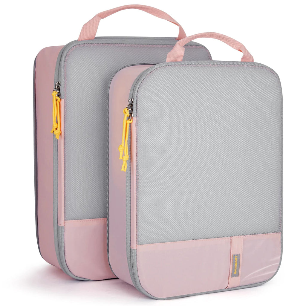 Kit Cubos Organizadores de Compressão Bags Mart - Cor Rosa