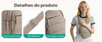 Zíperes, alça ajustável e tecido resistente a respingos — Pochete Transversal Acolchoada Puffer 5 L Bags Mart Cor Marrom