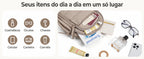 Organização dos itens do dia a dia — Pochete Transversal Acolchoada Puffer 5 L Bags Mart Cor Marrom