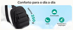 Acabamento acolchoado e peso de 250 g — Pochete Transversal Acolchoada Puffer 5 L Bags Mart Cor Preto