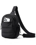 Vista principal do produto — Pochete Transversal Acolchoada Puffer 5 L Bags Mart Cor Preto
