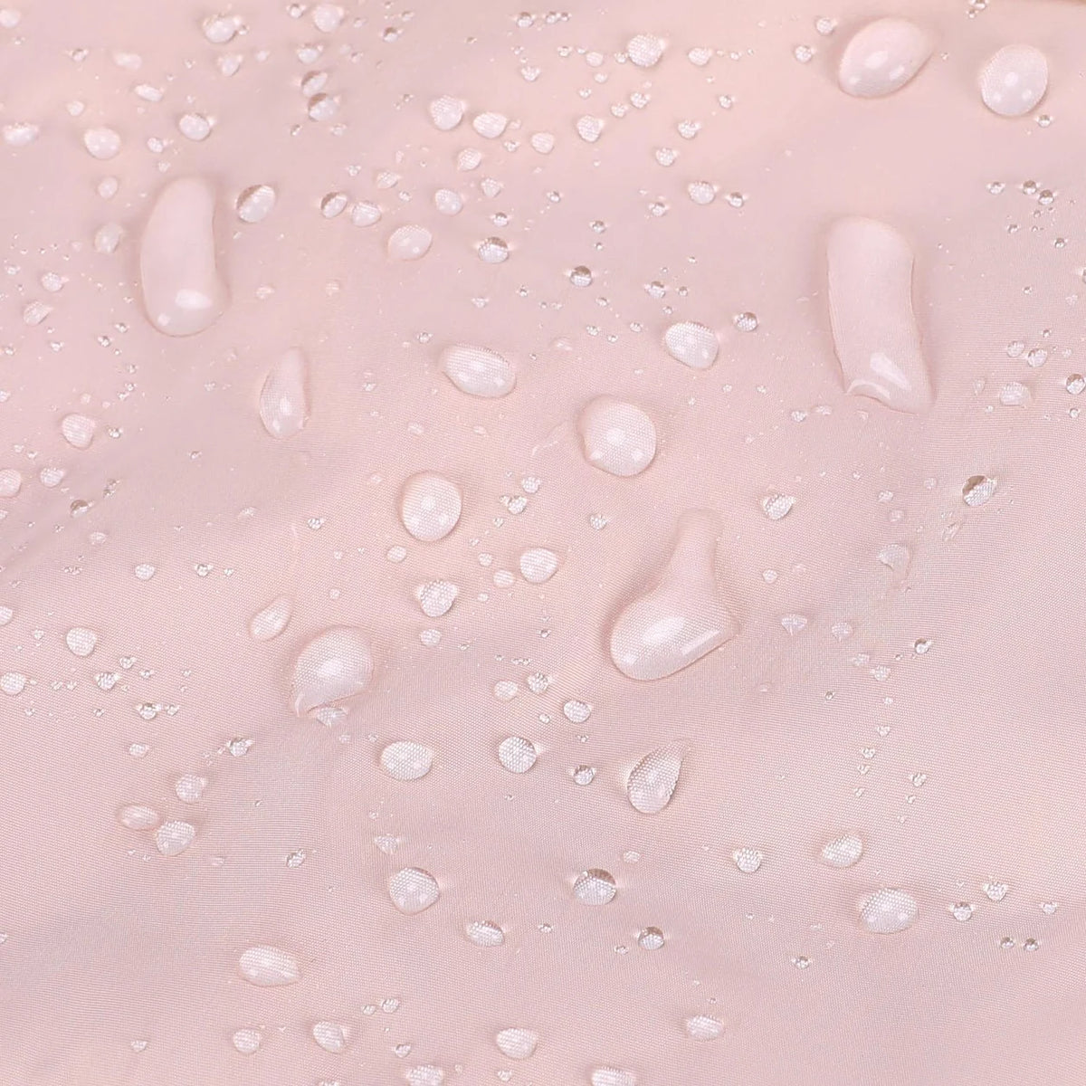 Bolsa Feminina Acolchoada Puffer Bags Mart Cor Rosa — detalhe do tecido com gotas de água na cor Rosa