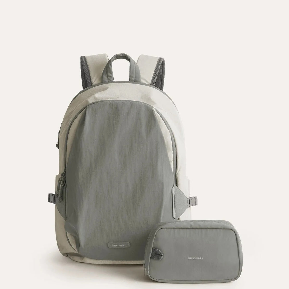 Mochila de Viagem Feminina 25 L com Bolsa Pequena Bags Mart Cor Cinza — produto em destaque