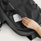 Mochila de Viagem Feminina 25 L com Bolsa Pequena Bags Mart Cor Preto — bolso frontal na cor Preto