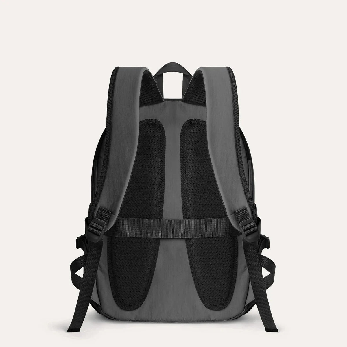 Mochila de Viagem Feminina 25 L com Bolsa Pequena Bags Mart Cor Preto — verso e alças acolchoadas na cor Preto