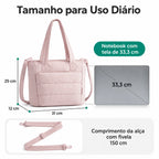 Bolsa Tote Feminina Acolchoada Bags Mart Cor Rosa — Dimensões em centímetros